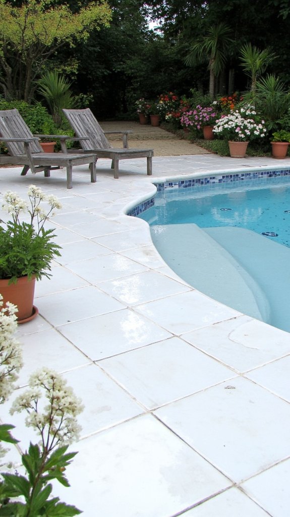 19 Beautiful White Pool Tile Ideas For A Fresh Clean Look sparkling reflective pool tiles