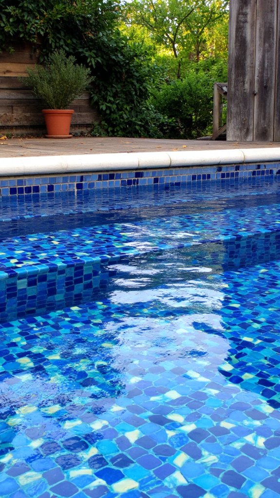 25 Chic Waterline Pool Tile Ideas With Big Visual Impact strategic underwater lighting effects