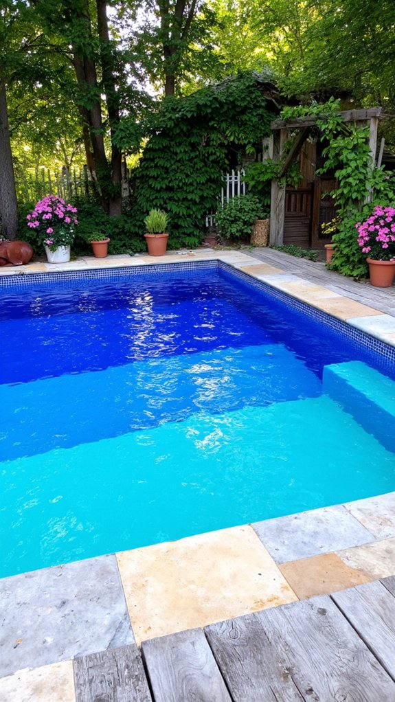25 Bold Pool Tile Color Ideas That Make Water Pop stunning color gradients pool