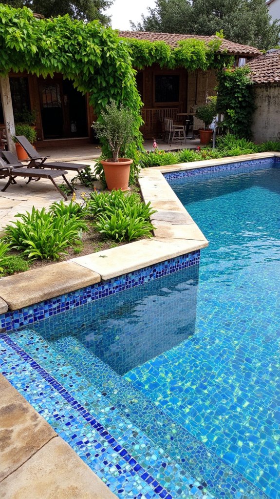 23 Practical Pool Tile Choices Built To Last Outdoors stunning customizable glass tiles