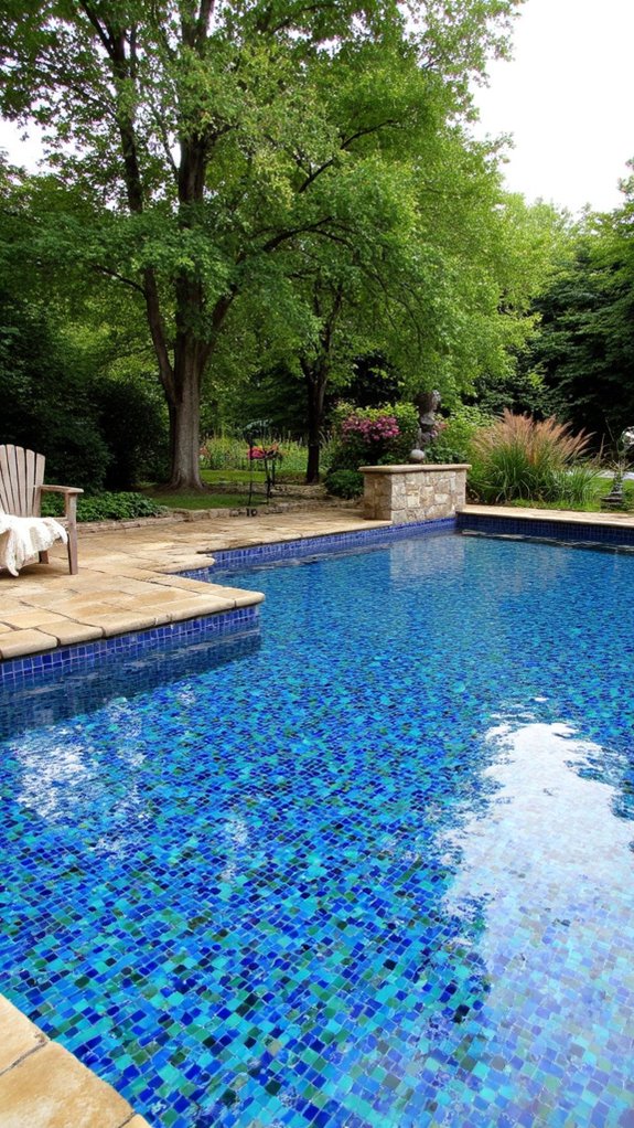 18 Timeless Waterline Pool Tile Styles That Always Feel Right stunning glass pool tiles
