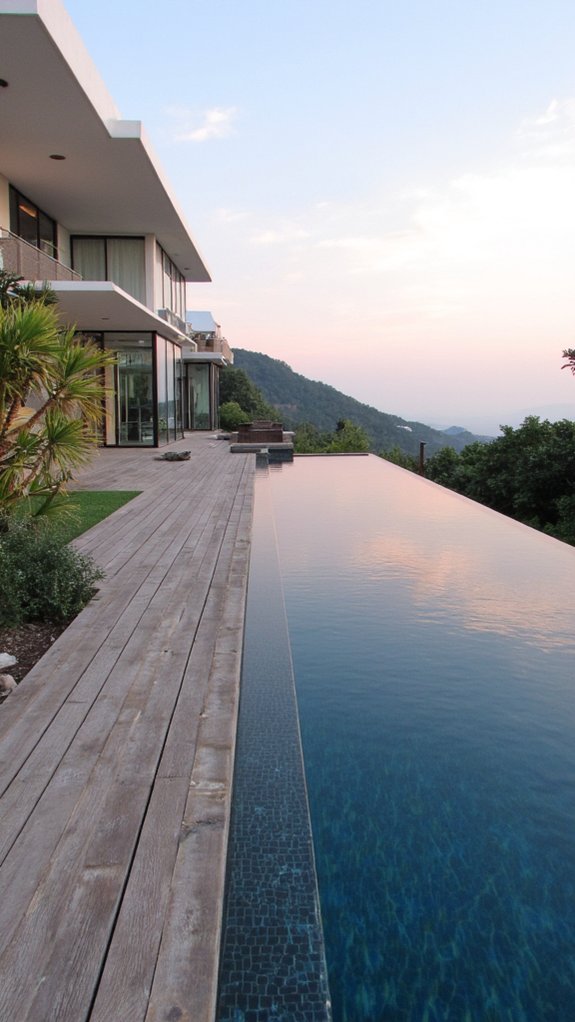 21 Bold Modern Pool Design Inspiration For Contemporary Homes stunning seamless water illusion