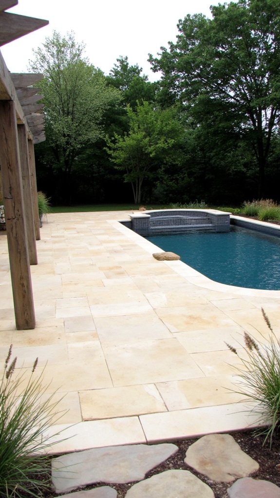24 Smart Inground Backyard Pool Ideas For A Clean Finished Look stylish durable pool decking