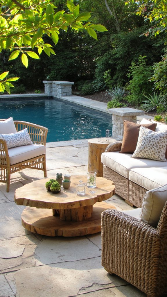 25 Inviting Backyard Pool Area Inspiration For Total Comfort stylish outdoor furniture selection