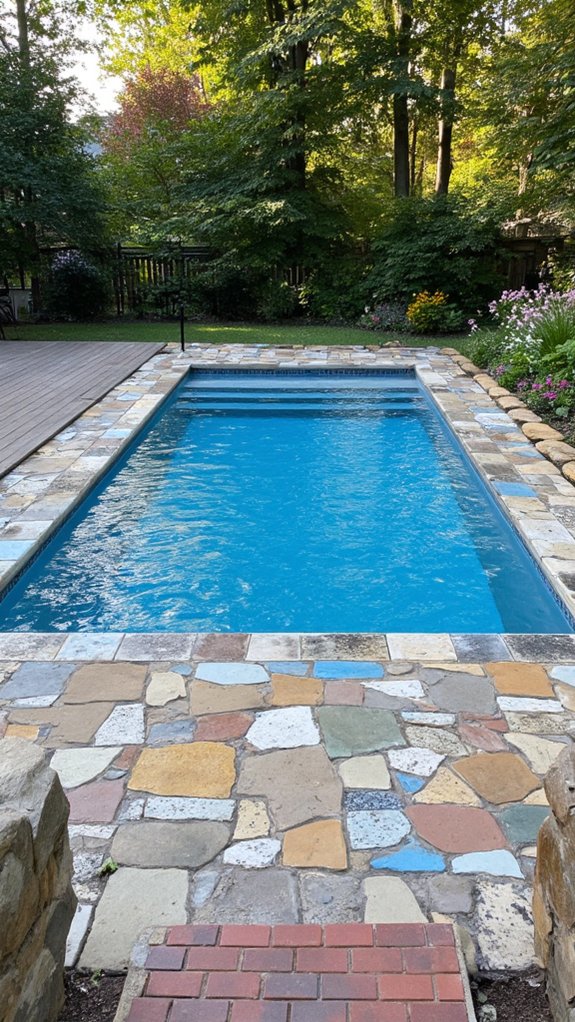 21 Stunning Pool Tile Ideas That Instantly Elevate Your Backyard stylish pool deck borders