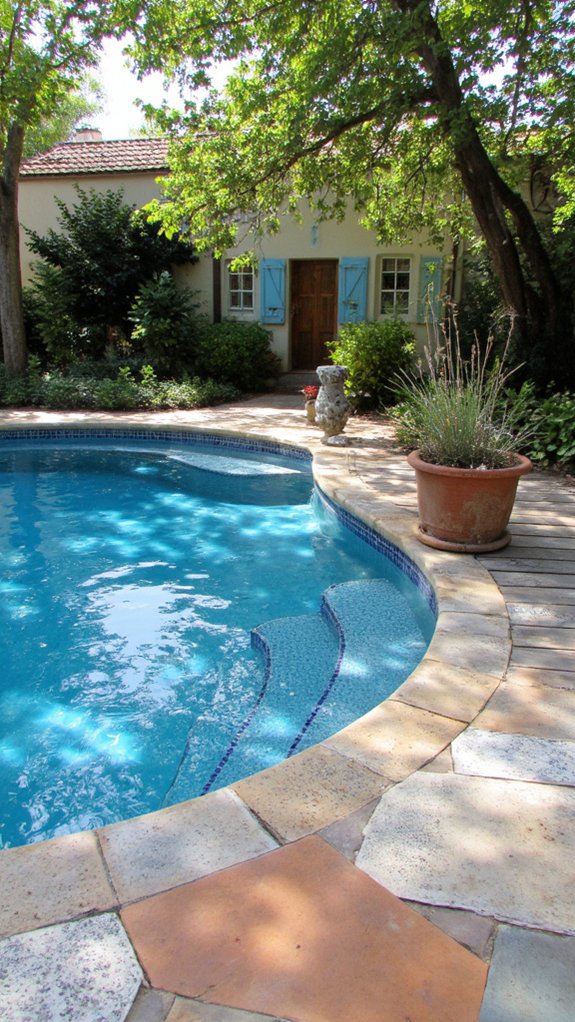 23 Thoughtful Pool Step Tile Ideas That Balance Safety And Style stylish safe bold eco friendly