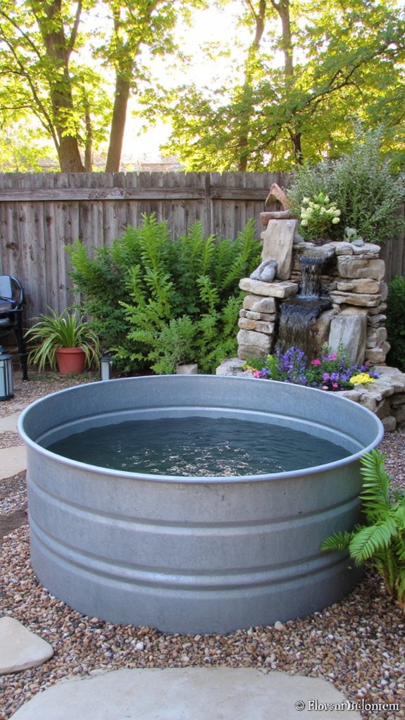21 Budget Friendly Stock Tank Pool Ideas That Surprise stylish water feature enhancements