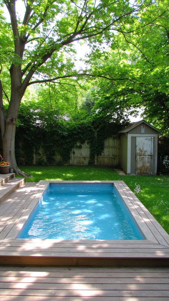 22 Fun Mini Pool Backyard Ideas For A Playful Twist sunny accessible private nook