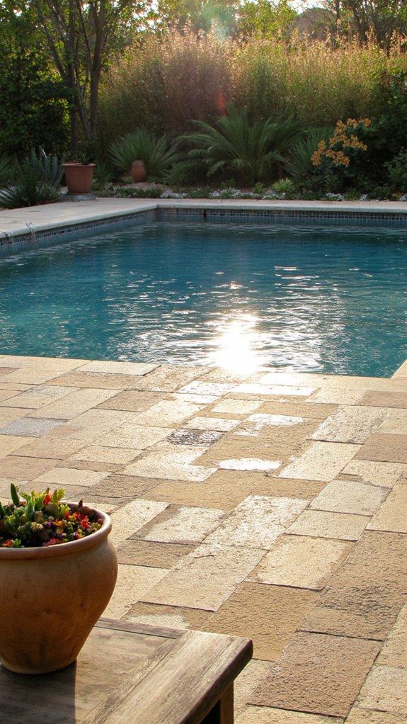 22 Fresh Pool Area Tile Ideas To Refresh The Whole Space sustainable eco friendly pool tiles