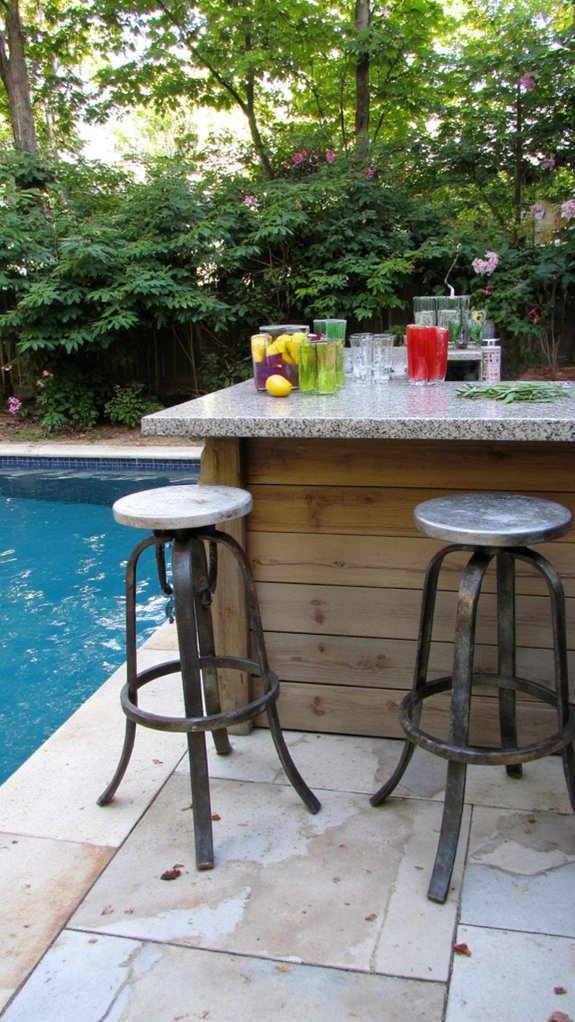 22 Polished Pool Design Ideas For Backyards That Feel Intentional swim up bar entertainment oasis