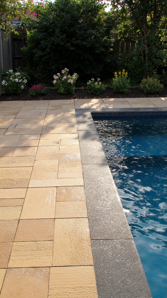 20 Elegant Waterline Pool Tile Ideas For A Polished Look textured tiles enhance aesthetics