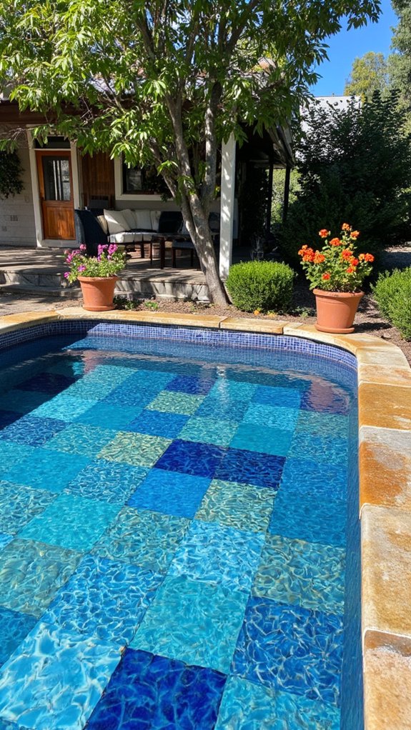 19 Creative Pool Tile Designs That Transform Any Swimming Pool textured tiles enhance pool design