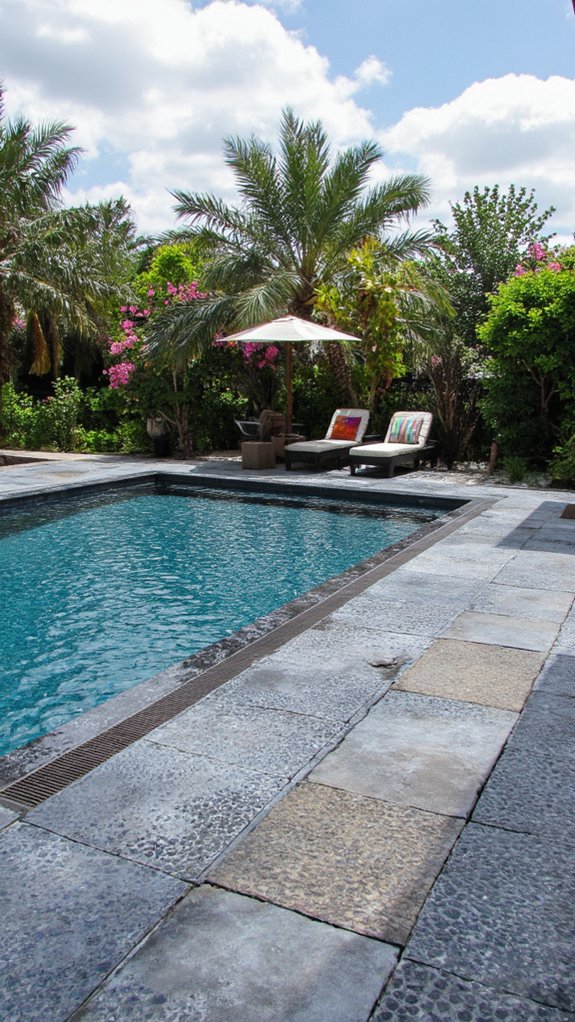 23 Modern Pool Tile Ideas For A Sleek Contemporary Feel textured tiles enhance safety