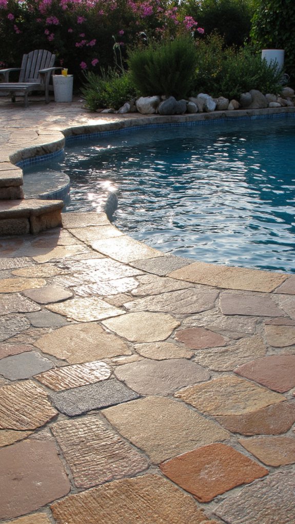 22 Brilliant Pool Tile Ideas With A High-End Finish textured tiles enhance safety