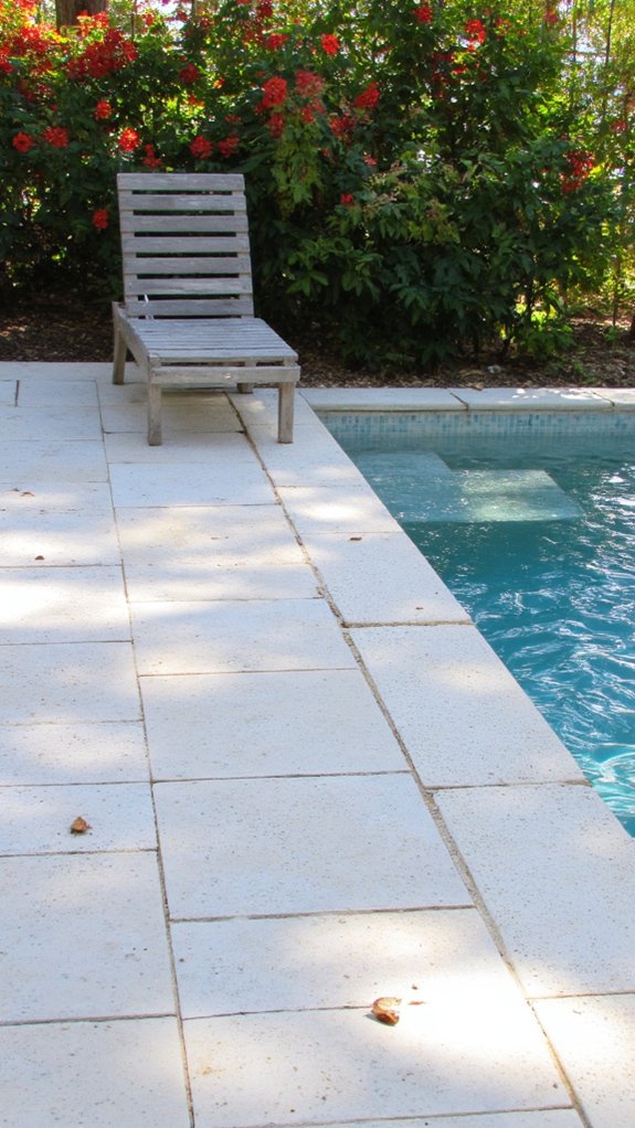 19 Beautiful White Pool Tile Ideas For A Fresh Clean Look textured white tiles enhance aesthetics