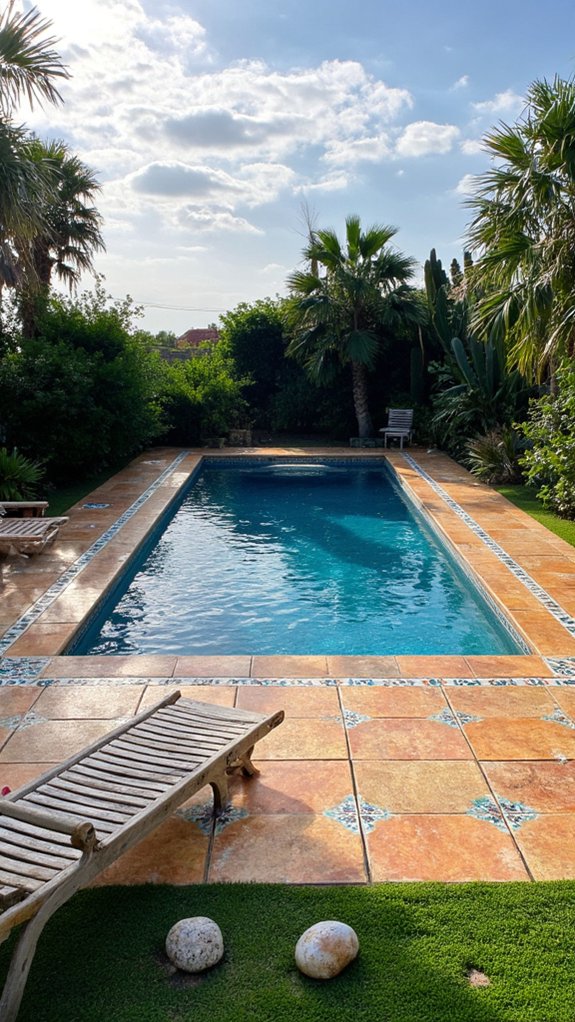 20 Eye-Catching Pool Edge Tile Ideas With A Defined Finish timeless durable ceramic tiles