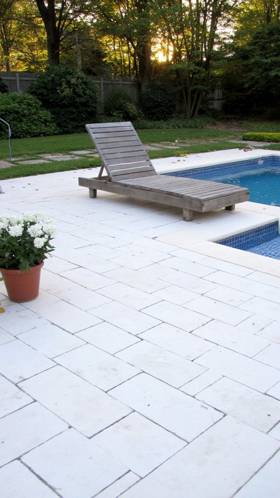 18 Durable Porcelain Pool Tile Ideas That Look Luxe timeless elegance for pools