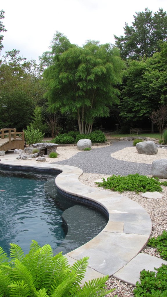 22 Natural Backyard Pool Garden Ideas With Lush Surroundings tranquil backyard retreat design