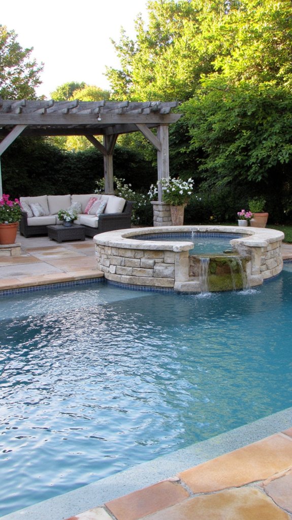 18 Elegant Backyard Pool and Patio Ideas For Easy Entertaining tranquil oasis with water