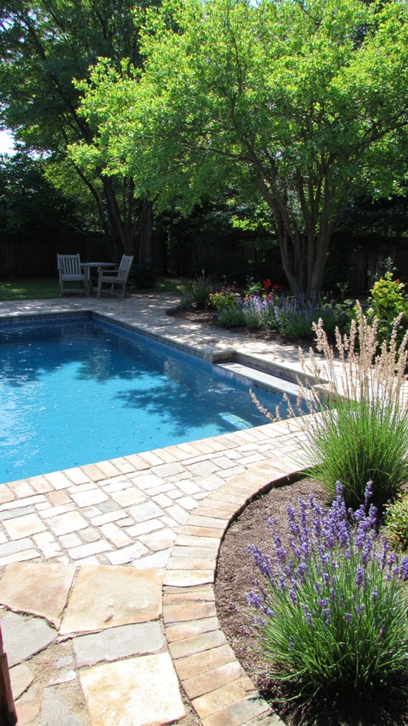 23 Family Friendly Backyard Pool Ideas Everyone Enjoys tranquil poolside garden oasis