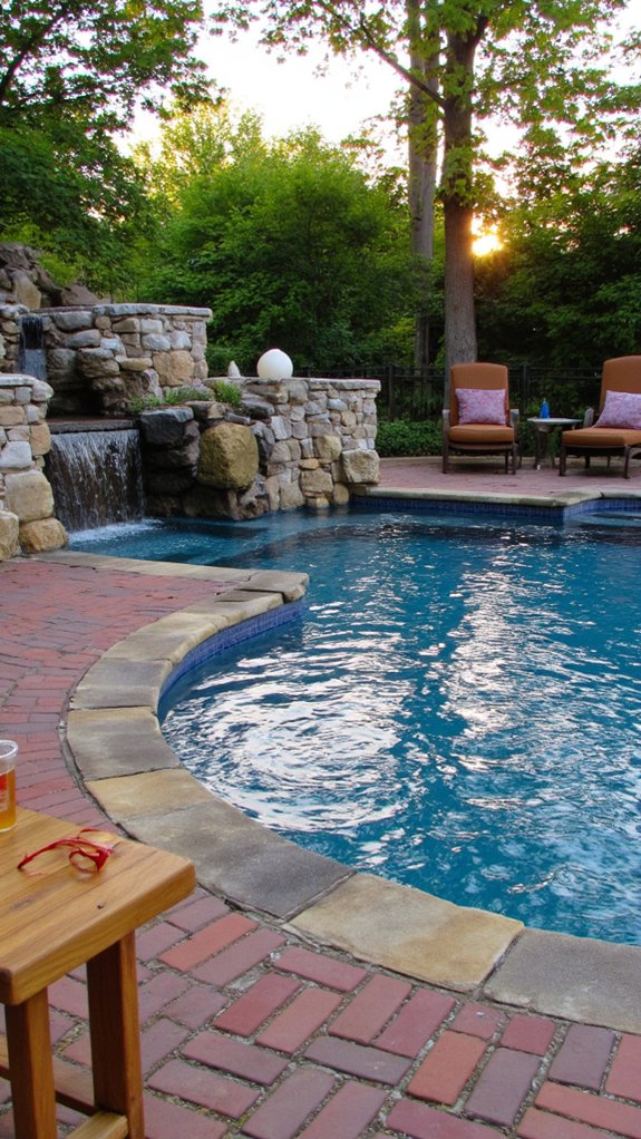 25 Serene Poolside Lounge Area Ideas For Laid Back Days tranquil water features enhance ambiance