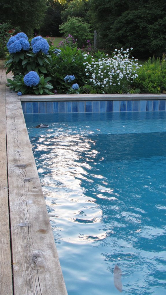 20 Elegant Waterline Pool Tile Ideas For A Polished Look transformative blue pool tiles