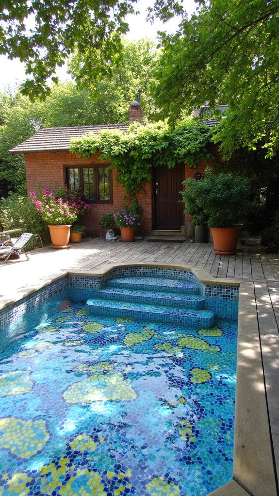 25 Artistic Mosaic Pool Tile Ideas That Feel Custom Made transformative durable mosaic tiles