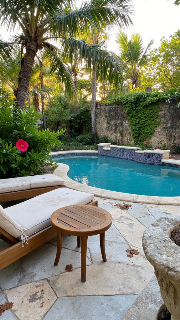25 Inviting Backyard Pool Area Inspiration For Total Comfort tropical oasis pool landscaping