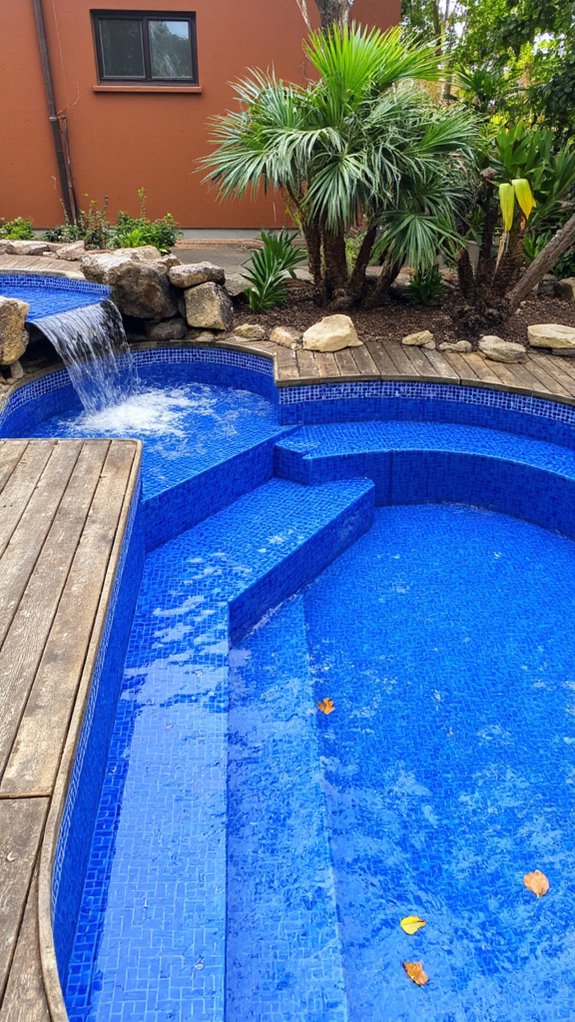 22 Polished Pool Design Ideas For Backyards That Feel Intentional vibrant bold pool finishes