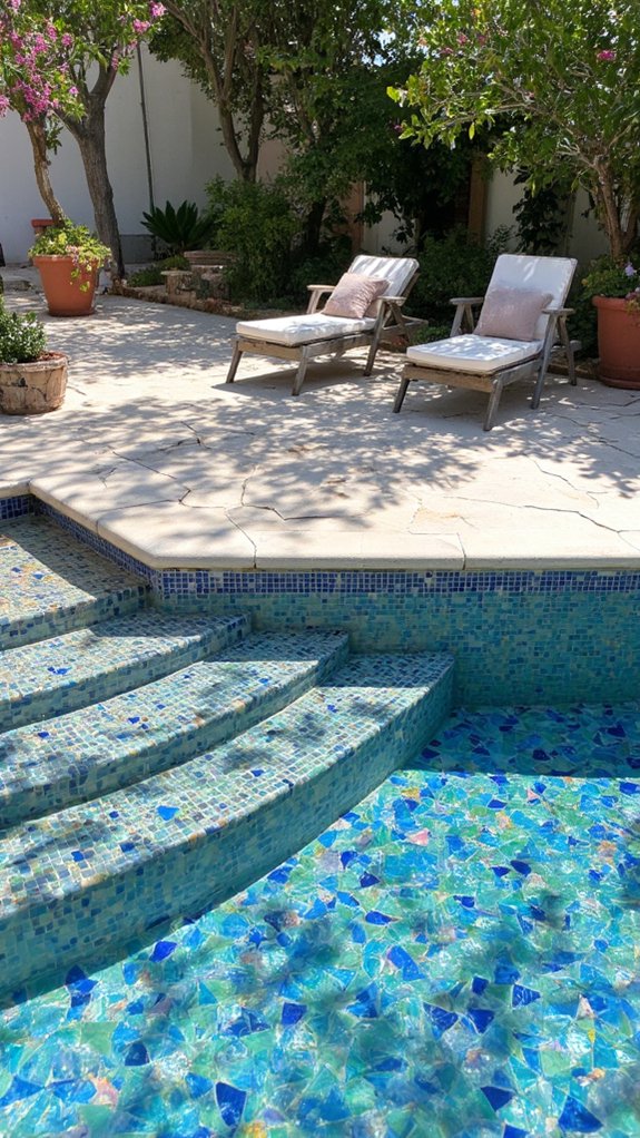 23 Modern Pool Tile Ideas For A Sleek Contemporary Feel vibrant mosaic tile artistry