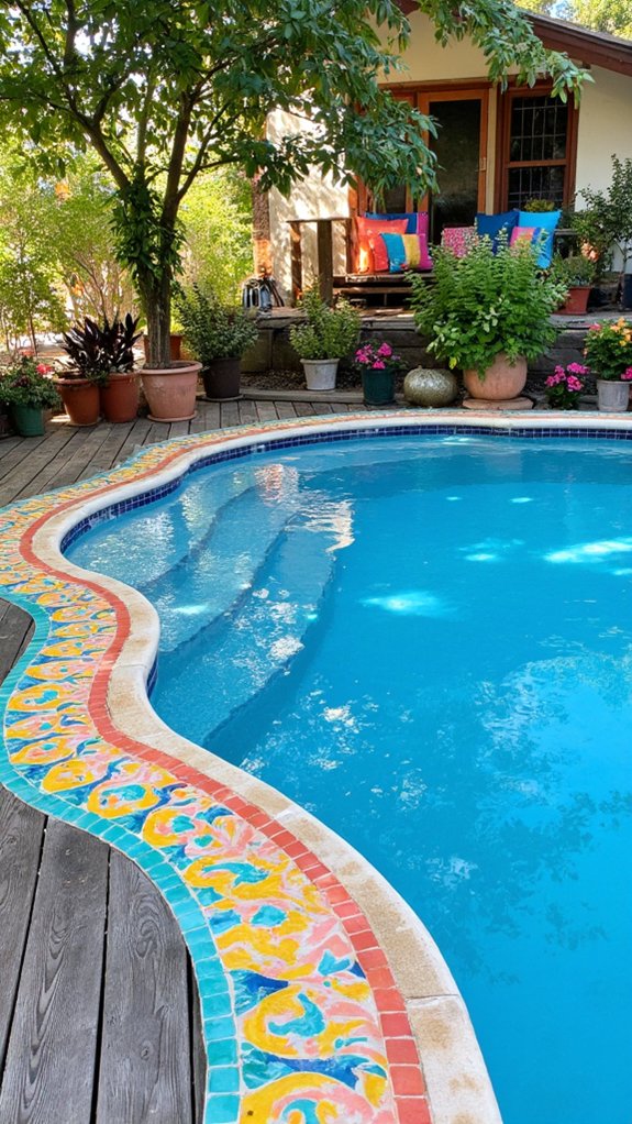 19 Functional Pool Coping Ideas With Designer Appeal vibrant personality pool tiles