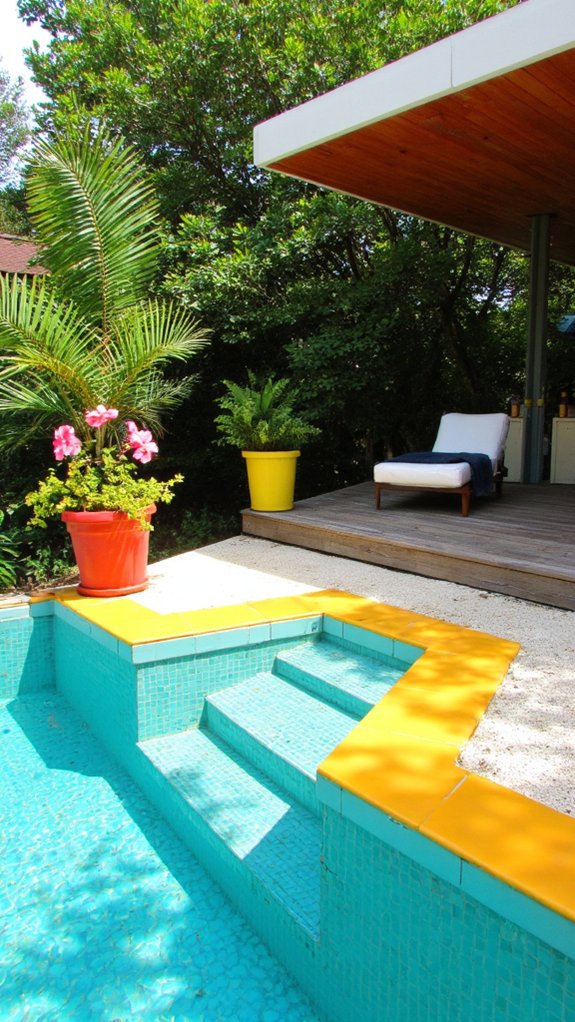 23 Modern Pool Tile Ideas For A Sleek Contemporary Feel vibrant tiles energize spaces