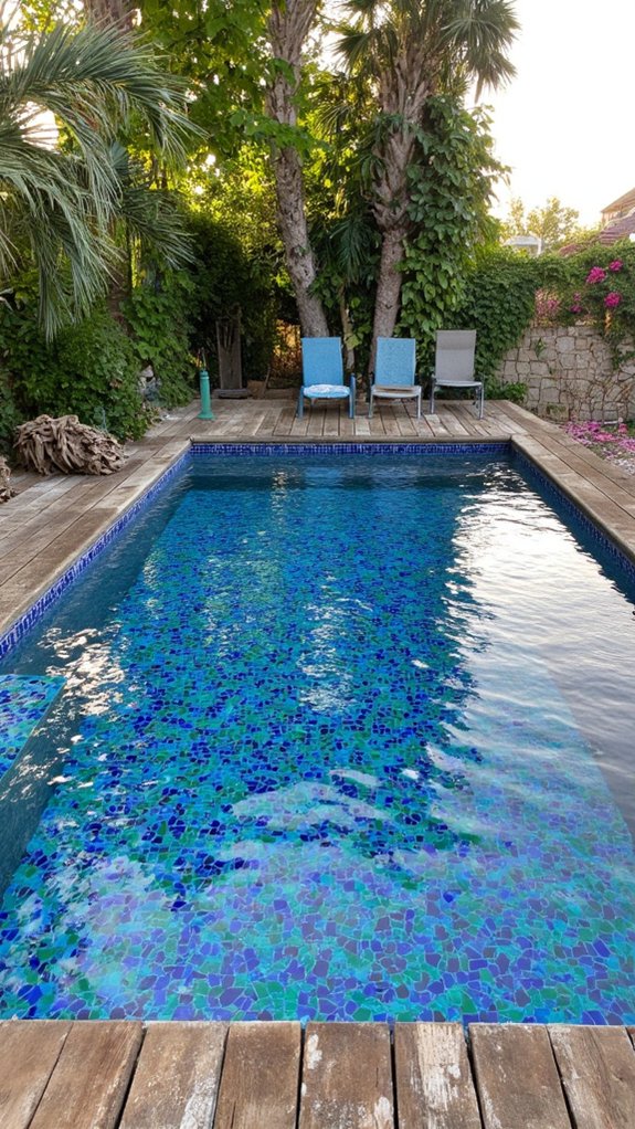 24 Gorgeous Pool Tile Inspiration Worth Saving Right Now vibrant tiles enhance aesthetics