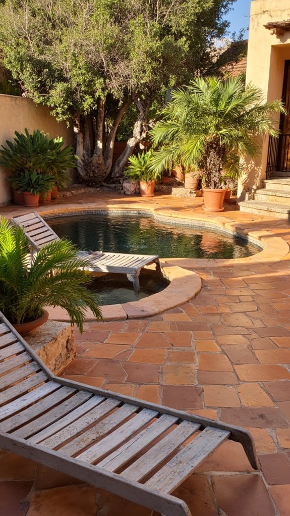 21 Decorative Pool Tile Ideas That Add Subtle Personality warm inviting terracotta tiles