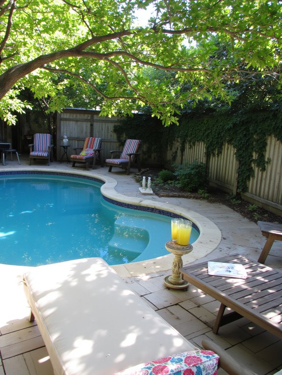 18 Budget Friendly Semi Inground Pool Ideas That Still Look Amazing budget friendly poolside lounge