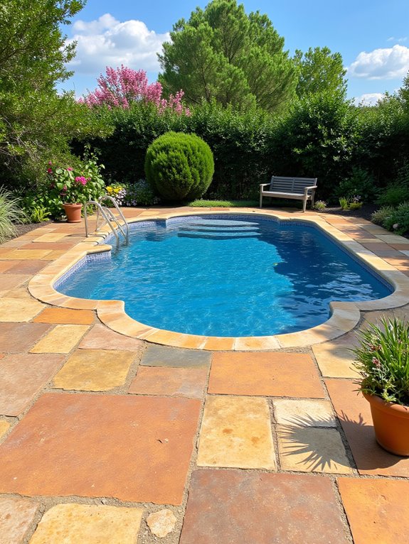 25 Cozy Semi Inground Pool Ideas With Pavers for Warm Texture choosing pool paver materials
