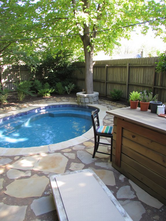 24 Fun Semi Inground Pool Ideas With a Built In Bar for Hosting compact pool bar designs