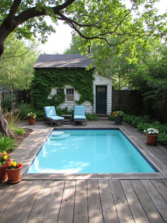 25 Beautiful Backyard Semi Inground Pool Designs You Will Love cozy compact semi inground pools