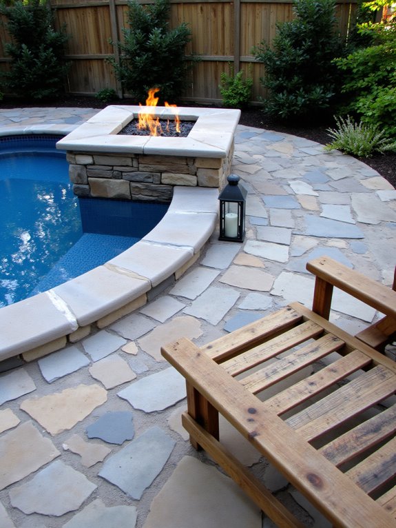 25 Smart Backyard Pool Ideas With a Paver Deck That Last cozy fire pit gatherings