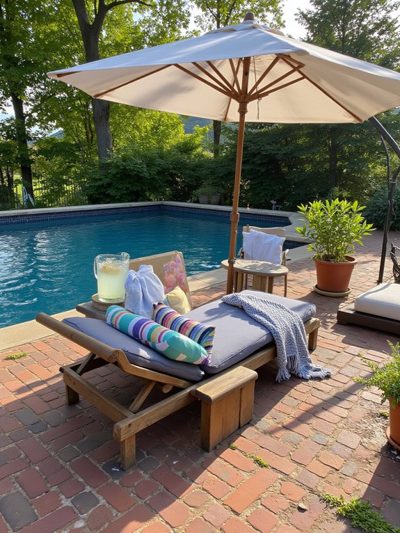 18 Practical Partial Inground Pool Ideas That Work Anywhere cozy poolside lounge accessories