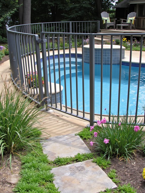23 Stylish Semi Inground Pool Fence Ideas That Feel Light durability maintenance aesthetics consideration
