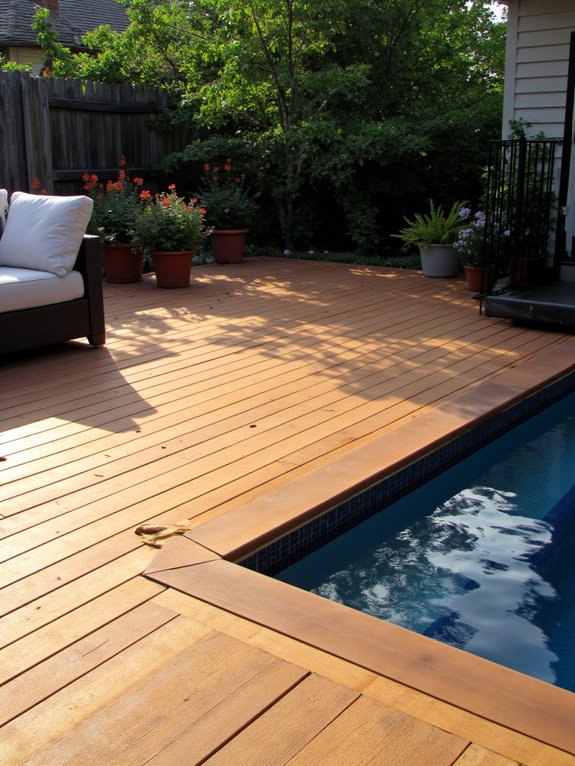 24 Stylish Semi Inground Pool Deck Ideas for Entertaining durable composite decking benefits