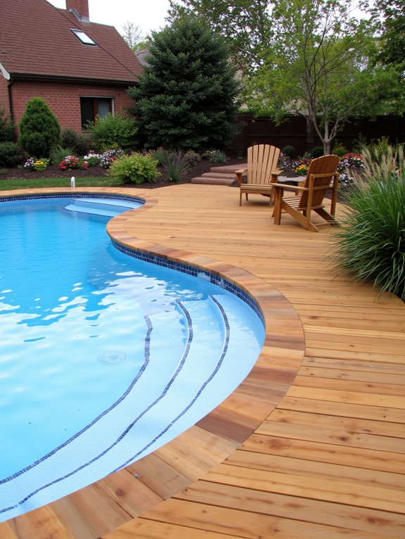 19 Smart Semi Inground Pool Ideas for Real Backyards durable composite pool decking