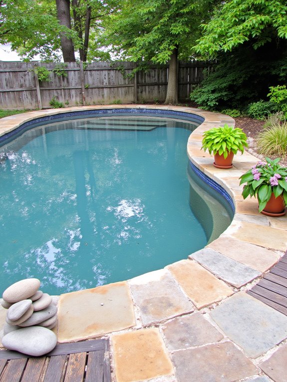 19 Simple Oval Semi Inground Pool Ideas That Feel Balanced durable materials for pools