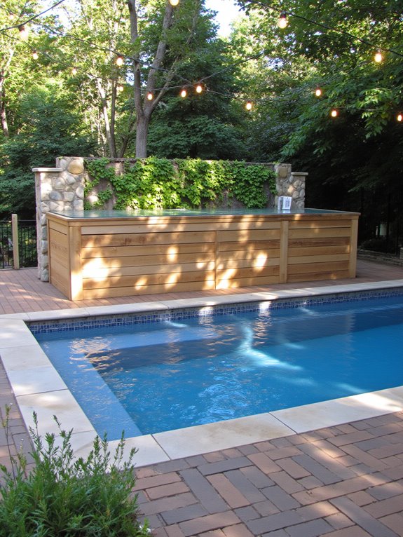 24 Fun Semi Inground Pool Ideas With a Built In Bar for Hosting eco friendly pool bar ideas