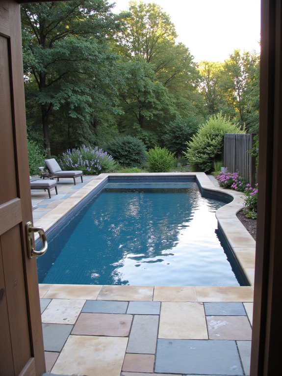 21 Timeless Recessed Pool Ideas for a Seamless Yard Design elegant infinity edge pools