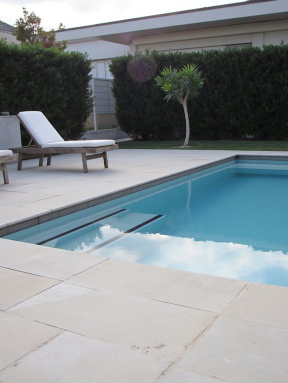 21 Timeless Recessed Pool Ideas for a Seamless Yard Design elegant minimalist pool designs