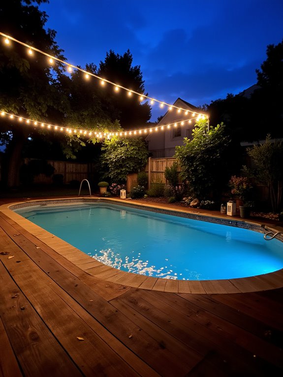 22 Fresh Raised Pool Ideas That Add Visual Interest enchanting pool lighting ideas