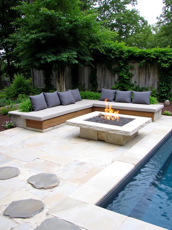 20 Inspiring Semi Inground Pool Landscaping Ideas for a Natural Feel evening outdoor experience extension