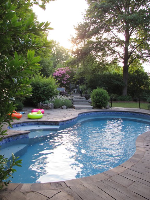 24 Dreamy Semi Inground Pool Backyard Ideas That Feel Like a Retreat family friendly shallow areas